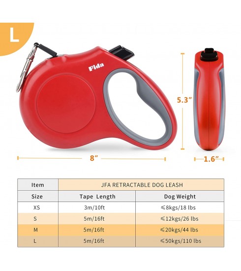 Orange retractable 2025 dog leash